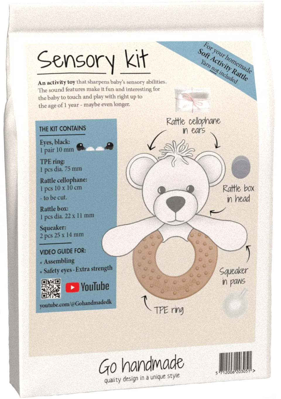 Go Handmade Sensory Kit ranglesett aktivitetsrangle myk