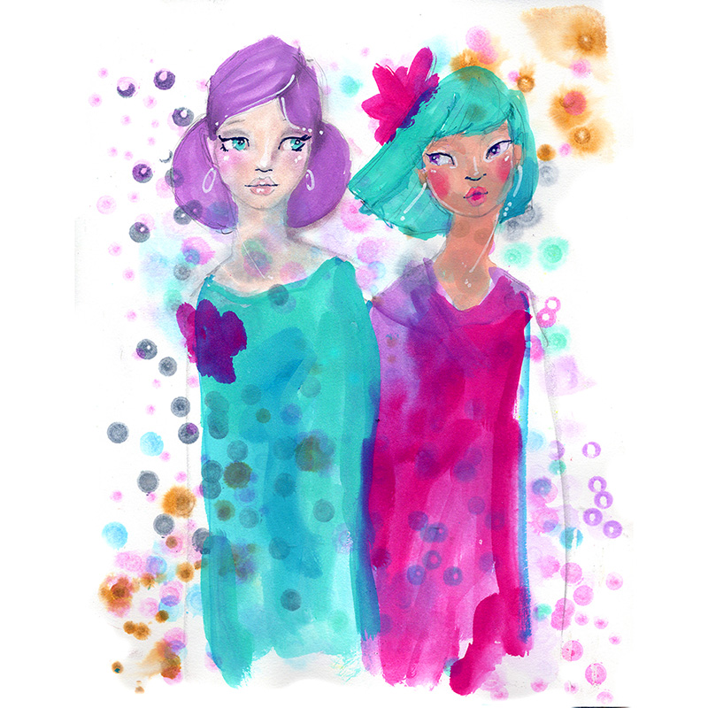 Jane Davenport Ladybug Have a Ball dotter pastell