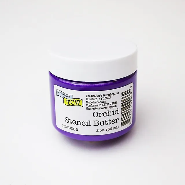 The Crafters Workshop Stencil Butter Orchid stencilpasta 2oz shimmer