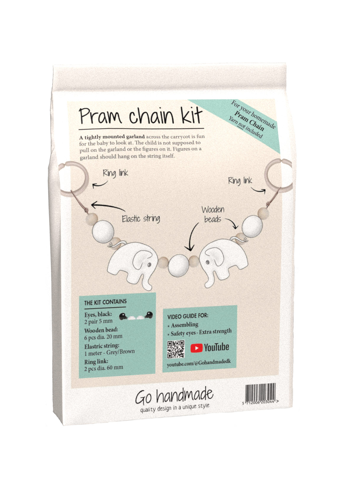 Go Handmade Pram Chain hekleoppskrift barnevognlenke