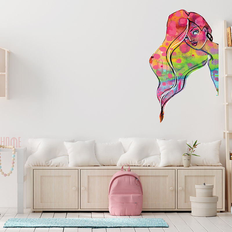 Jane Davenport Rainbow Diva wall art veggdekor flyttbar