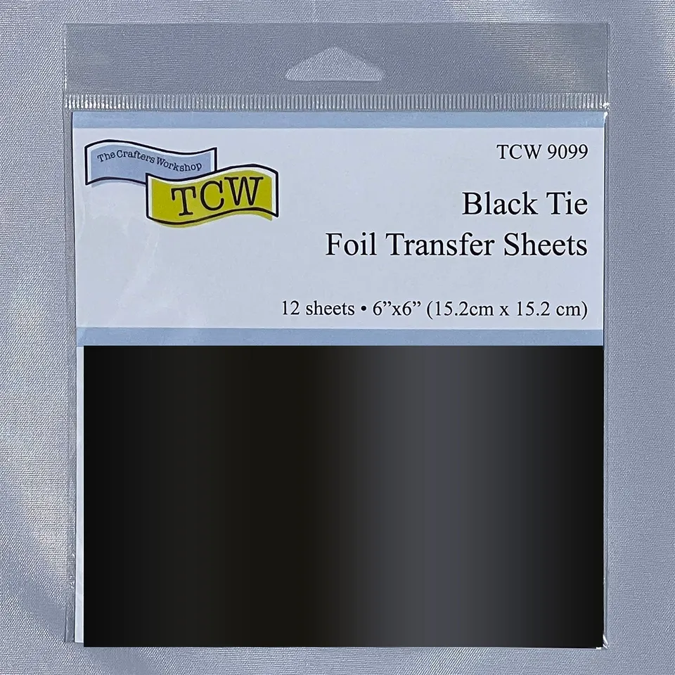 The Crafters Workshop TCW9099 Black Tie folieark 6x6 12-pk