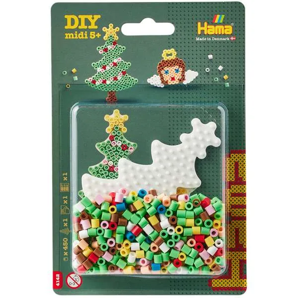Hama Midi sett juletre 450 perler med brett