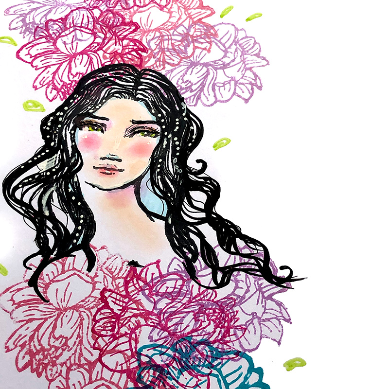 Jane Davenport Color is Happiness clearstamp