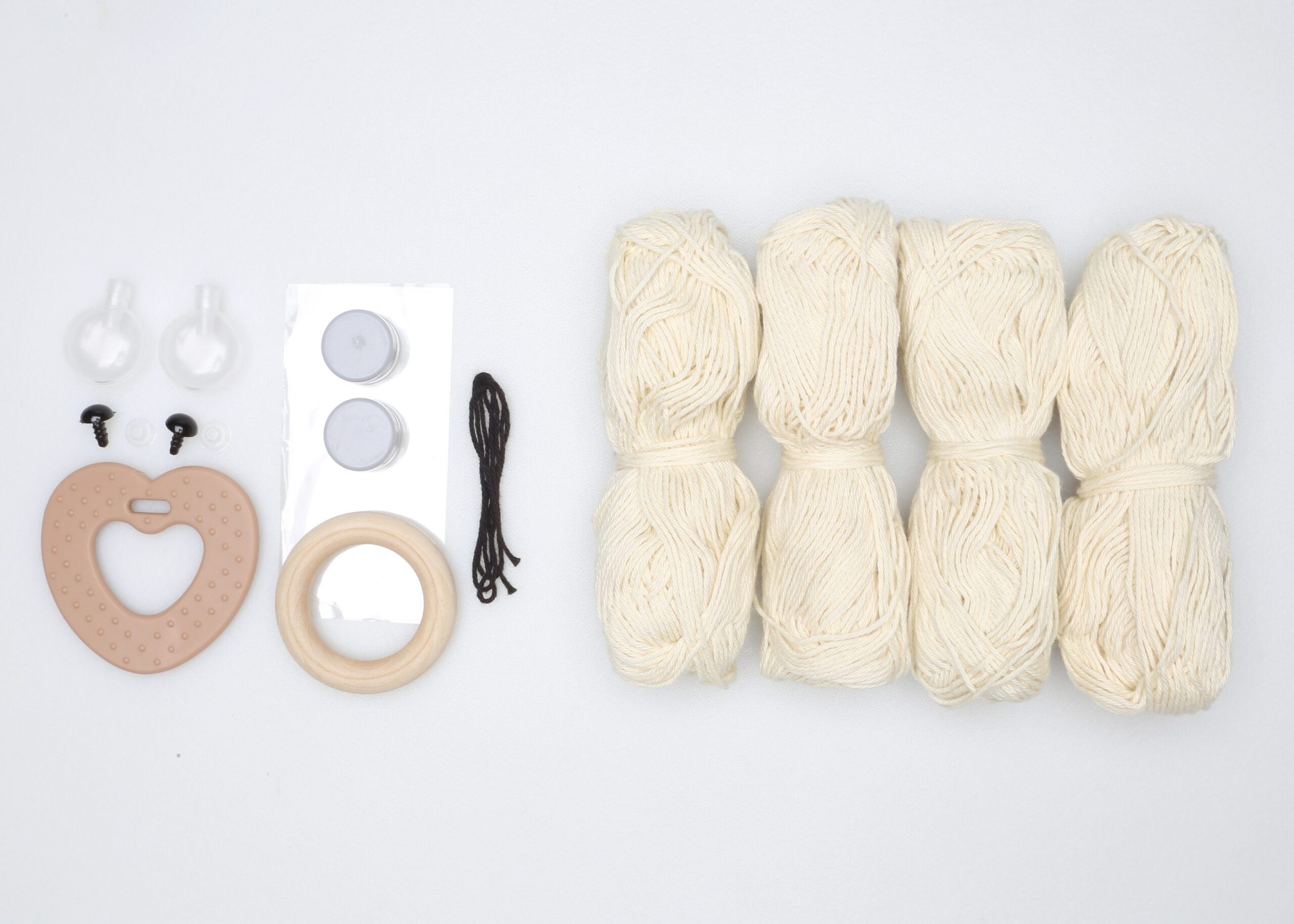 Go Handmade Sensory Teddy heklesett offwhite sanser