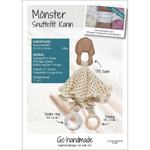 Go Handmade Louie strikkeoppskrift genser voksen XS-XXXL