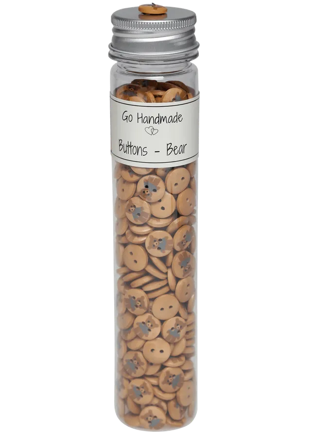 Go Handmade Teddy knapper blå 13 mm 310 stk