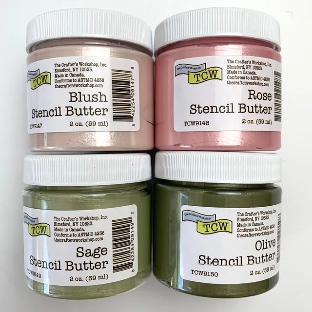 The Crafters Workshop Stencil Butter TCW9151 pasta 4-pak jordfarger