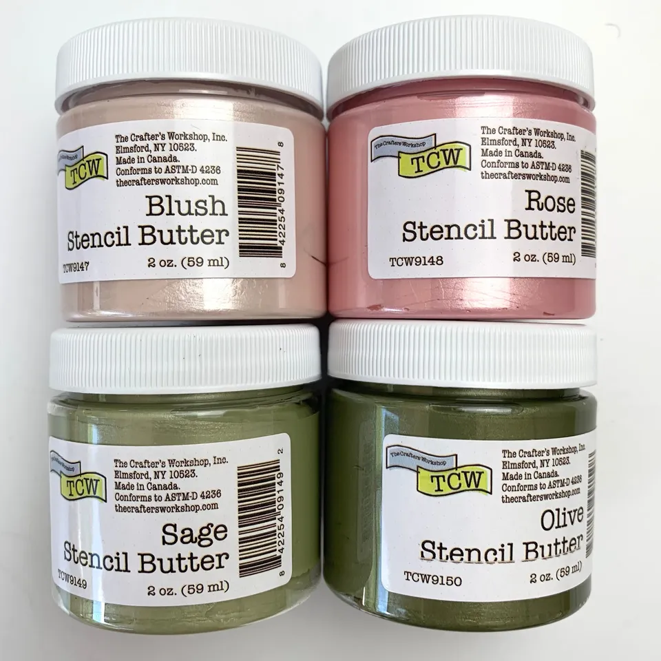The Crafters Workshop Stencil Butter TCW9151 pasta 4-pak jordfarger