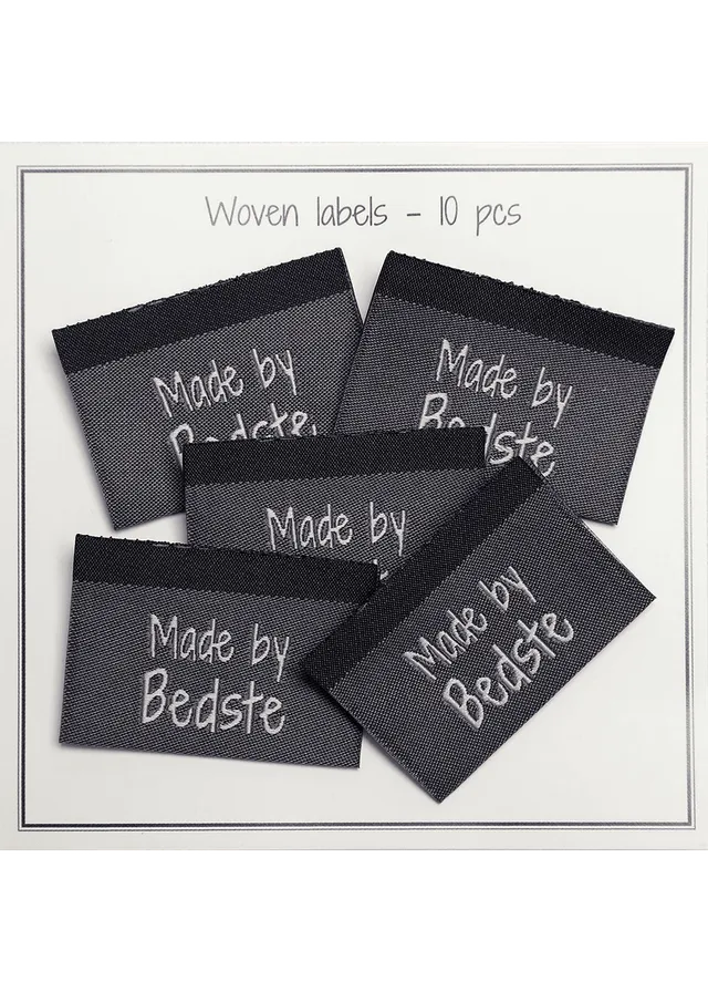 Go Handmade vevde merkelapper Made by Bedste grå 10 stk