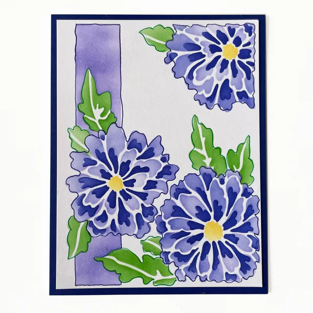 The Crafters Workshop TCW6064 A2 Daisies sjablong lagdelt
