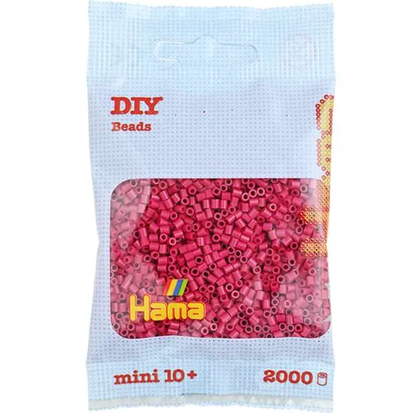 Hama Mini perler claret 2000 stk dyp rød