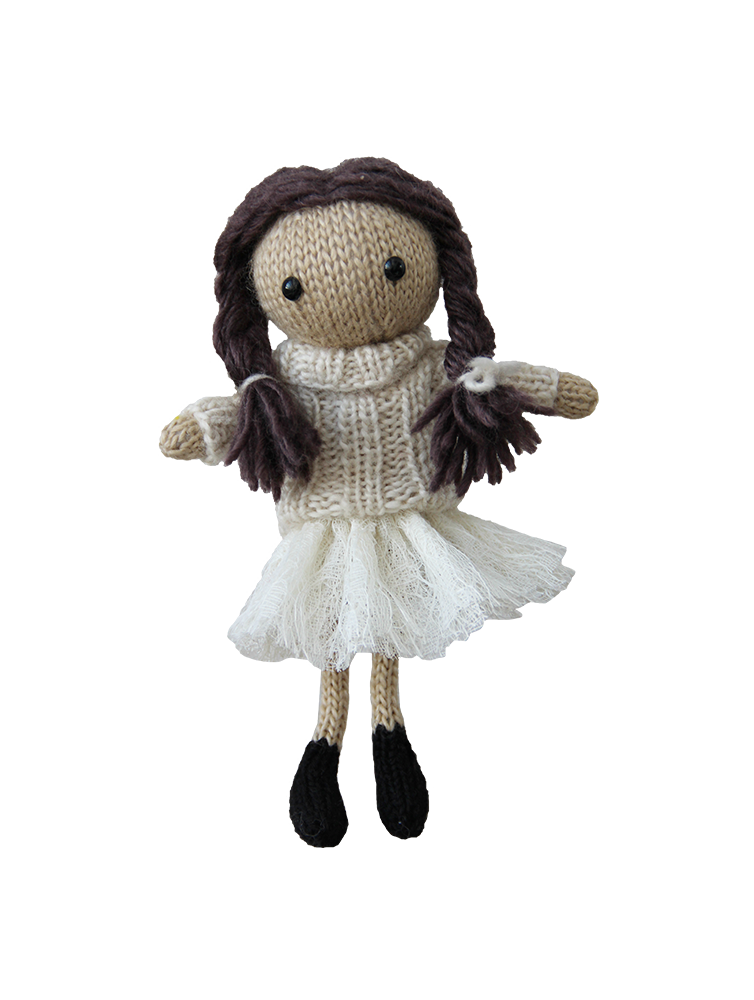 Go Handmade Astrid strikkesett dukke garn og tilbehør