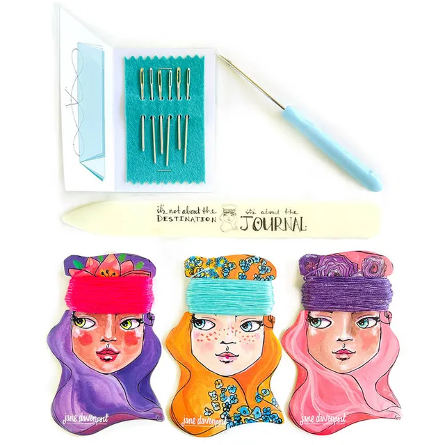Jane Davenport Happy Journaling Thread Heads bokbindersett bundle