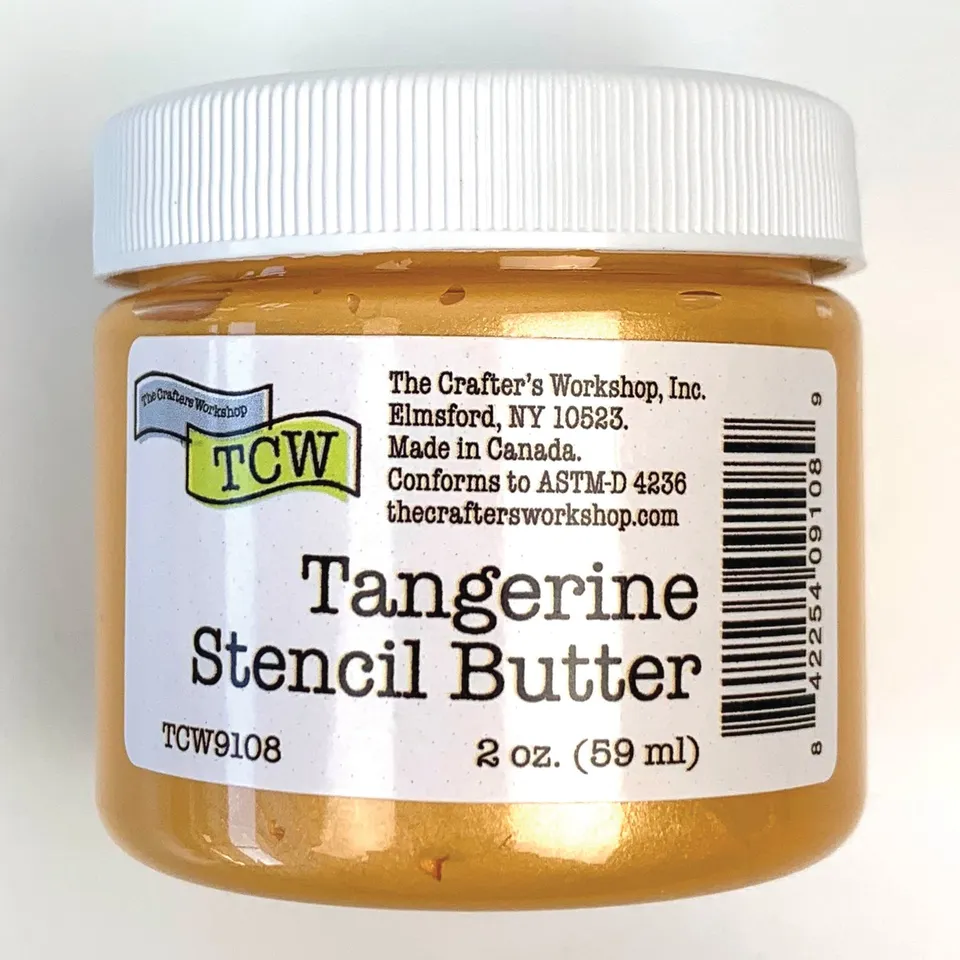 The Crafters Workshop Stencil Butter stencilpasta tangerine 2oz oransje
