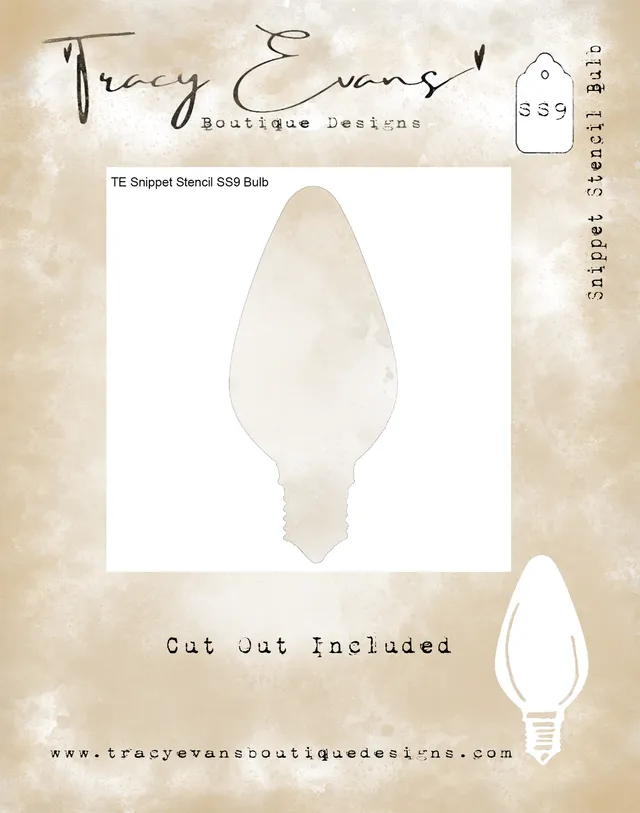 Tracy Evans SS009 sjablong Bulb 4x4 med utstansing