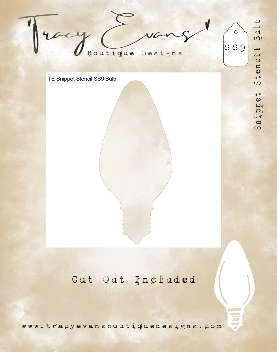 Tracy Evans SS009 sjablong Bulb 4x4 med utstansing