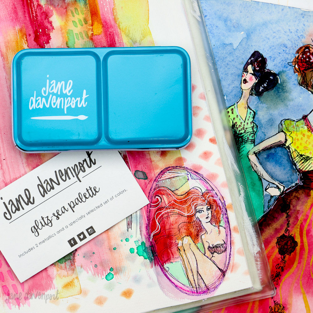 Jane Davenport Glitz Sea Petite Palette akvarell havfarger