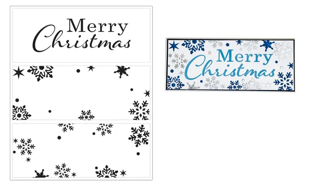 The Crafters Workshop TCW6009 Merry Snowflakes sjablong slimline