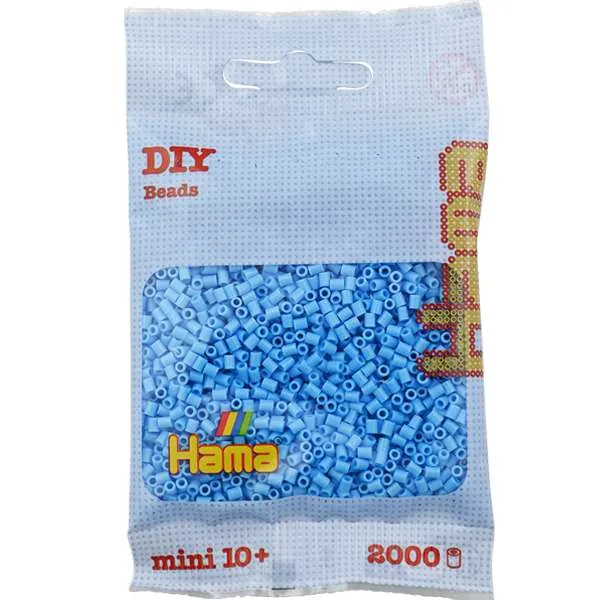 Hama Mini perler 2000 stk pastel blå