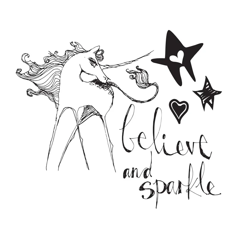Jane Davenport Unicorn Sparkle JDS-018 stempelsett 5 deler enhjorning