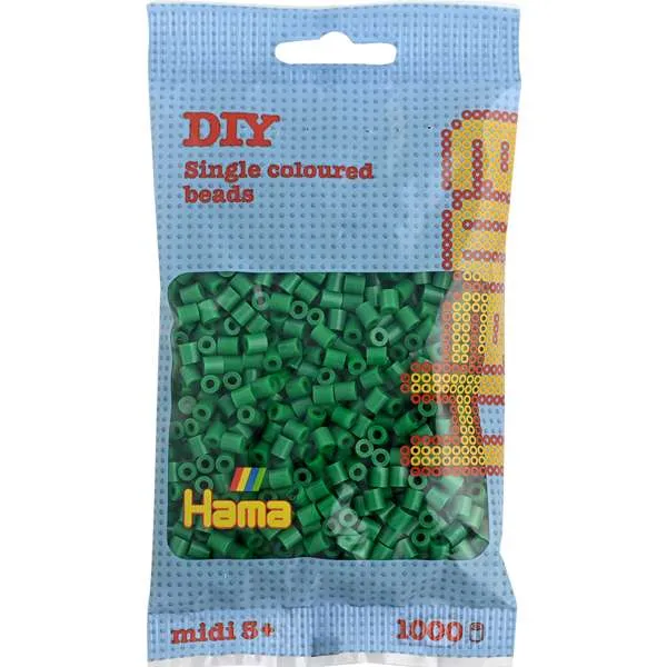Hama Midi Green perler 1000 stk 5 mm