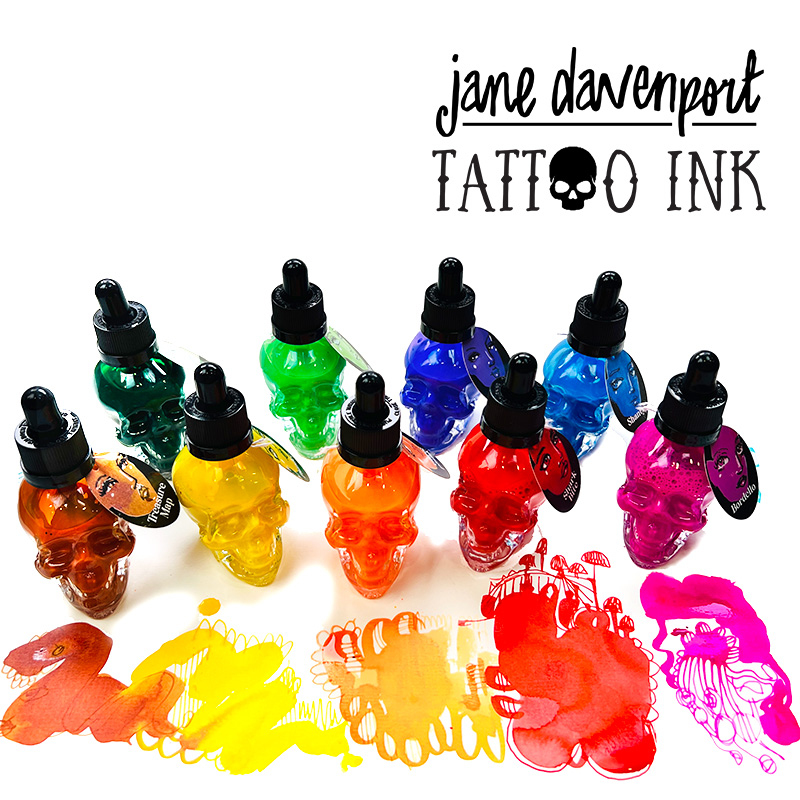 Jane Davenport Waterproof Ink blekk svart til lag