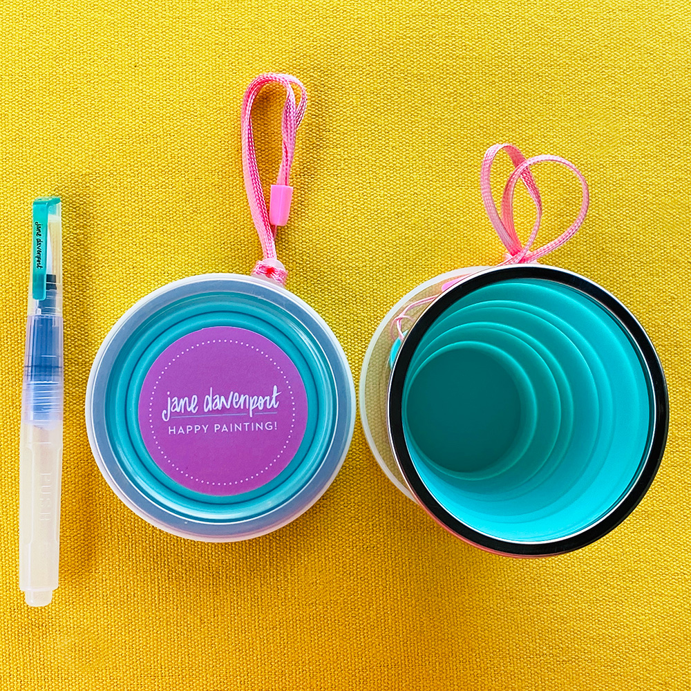 Jane Davenport Hello Pop-Up vannbeger akvarell sammenleggbar
