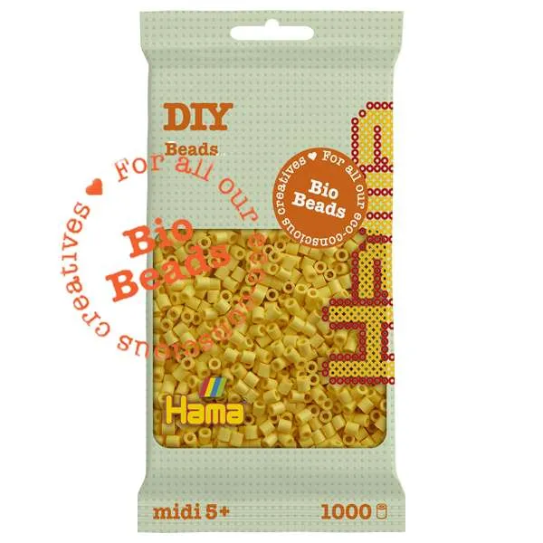 Hama Bio lysegule perler 1000 stk