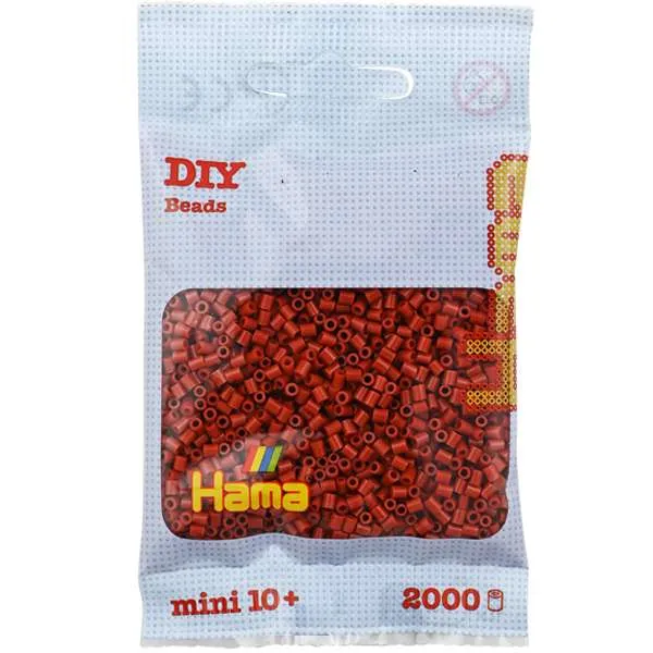 Hama Mini perler 2000 stk rødbrun 2,5 mm