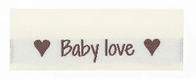 Go Handmade Baby Love merkelapper 50x11,5 mm 10-pak