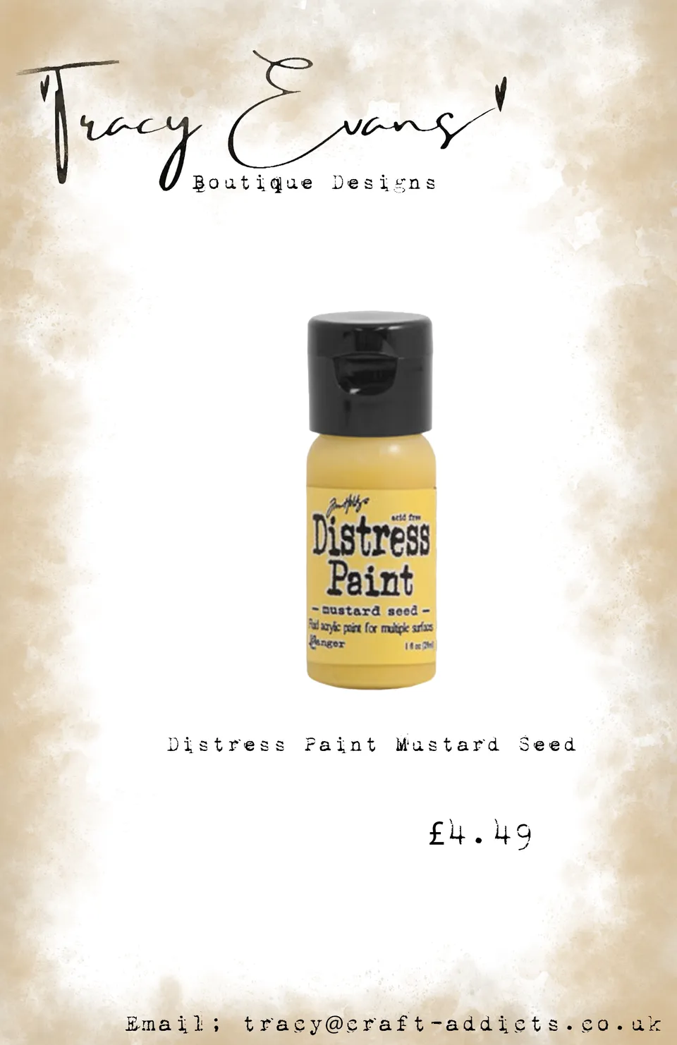 Tracy Evans Design DI129 akrylmaling mustard seed