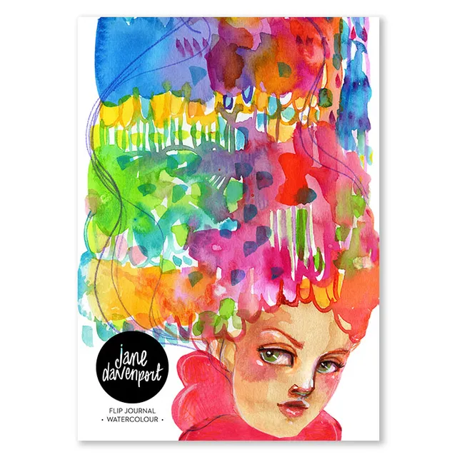 Jane Davenport Flip Journal akvarellpapir skissebok