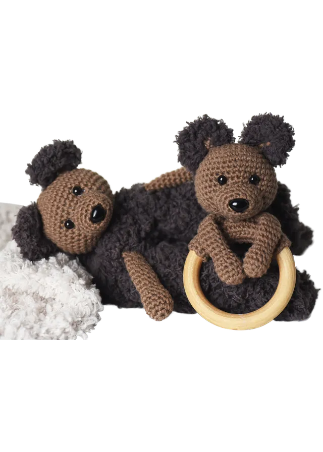 Go Handmade Coco hekleoppskrift bamse teppe og trering