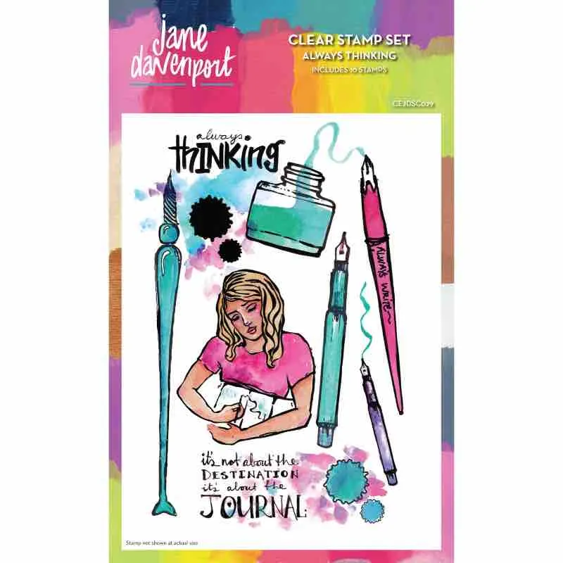 Jane Davenport Skinny Dip Always ThINKing stempelsett tekst