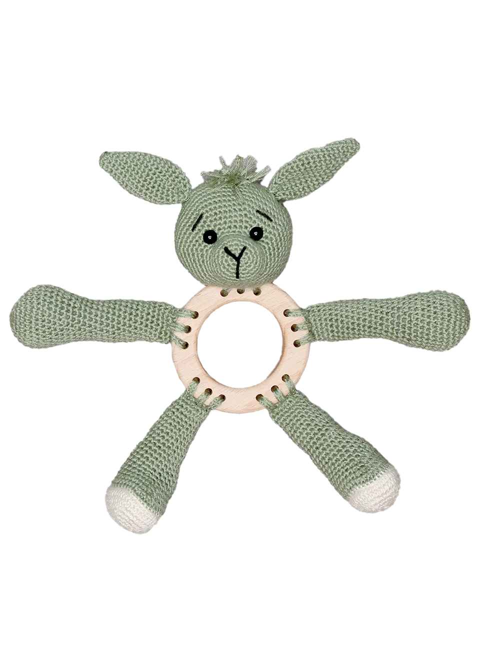 Go Handmade kanin på ring hekleoppskrift 18 cm