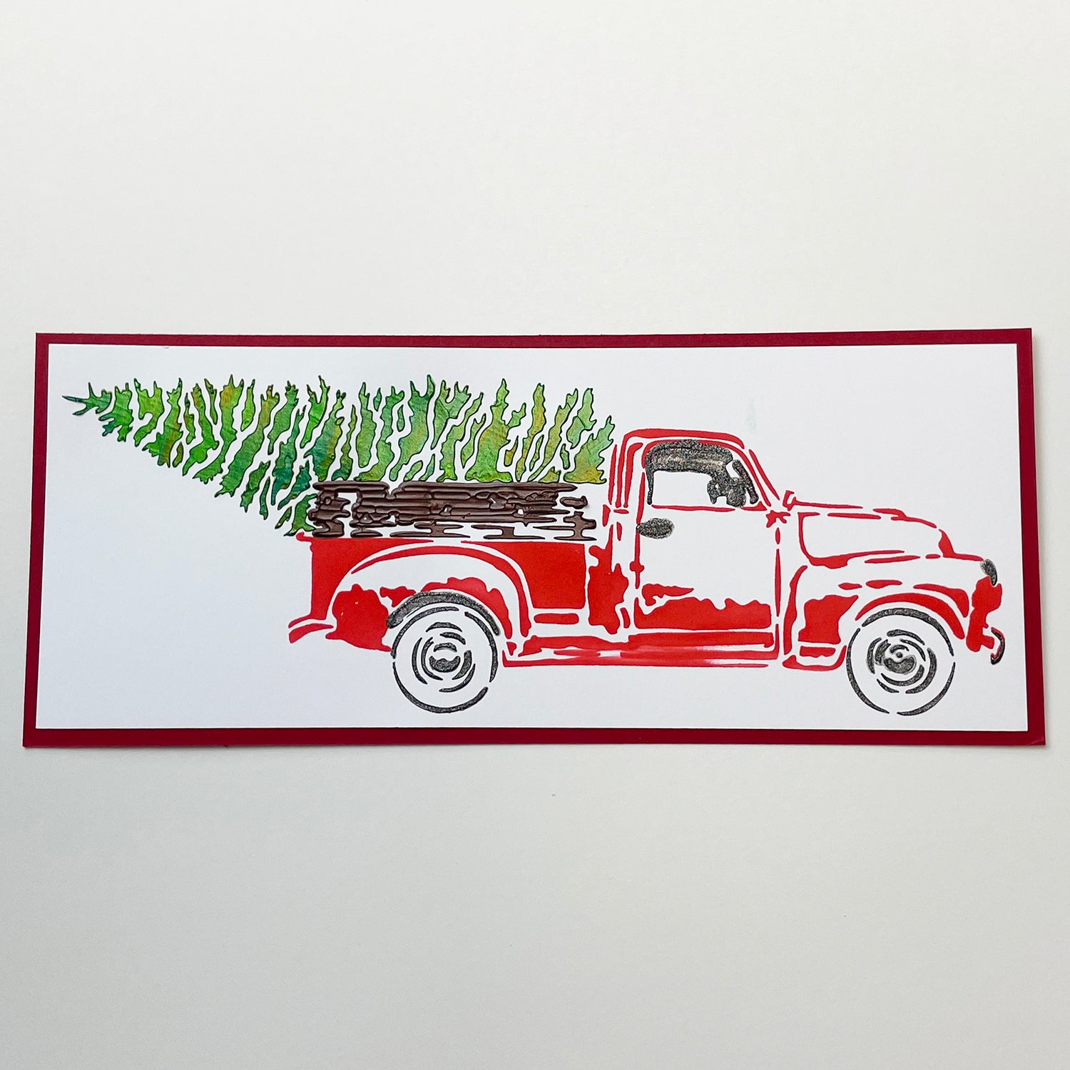 The Crafters Workshop TCW6005 Christmas Truck sjablong lagdelt