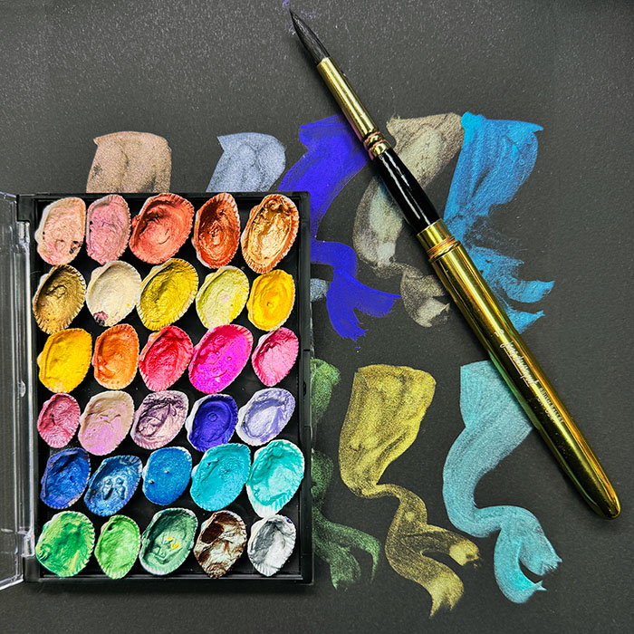 Jane Davenport Pigment Pebbles akvarellmaling skimmer sett