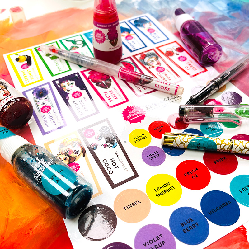 Jane Davenport Art Supply klistremerker organisering