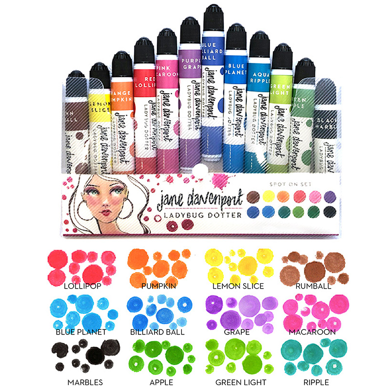 Jane Davenport Ladybug Dotters prikkmaling 12 stk