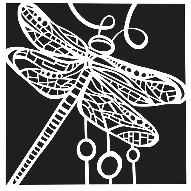 The Crafters Workshop TCW1065s Dragonfly Dance sjablong 6x6