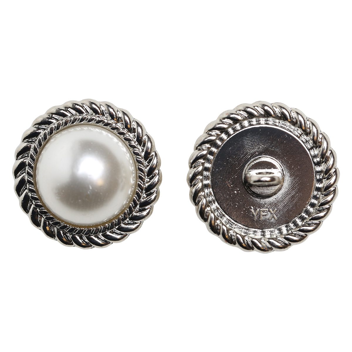 Go Handmade Pearl knapper 21 mm sølv pynteknapper