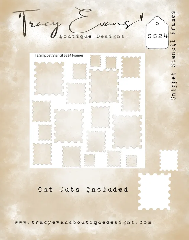 Tracy Evans Design Snippet SS024 Frames sjablong 10x10 cm
