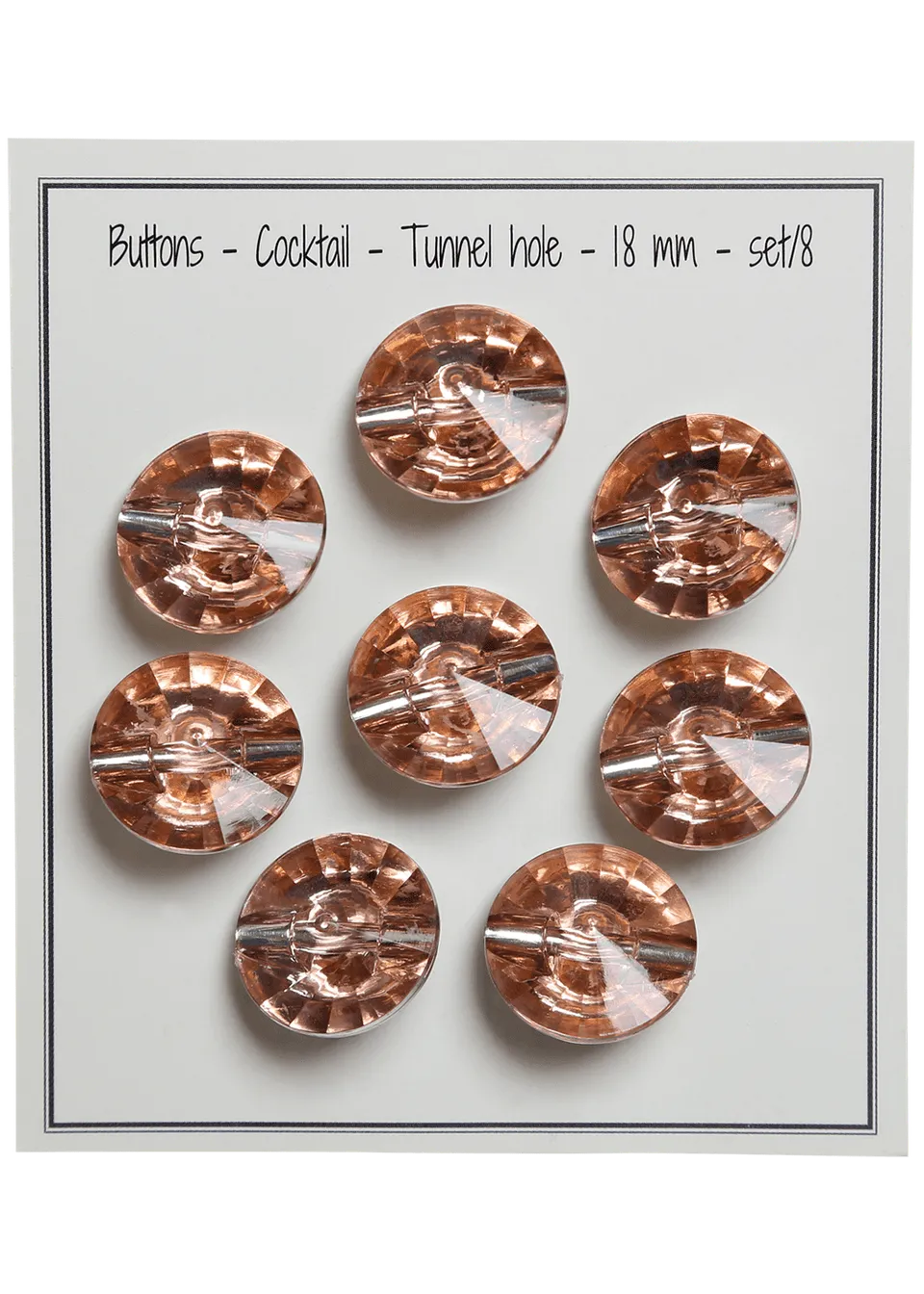 Go Handmade Cocktail knapper 18 mm 8 stk