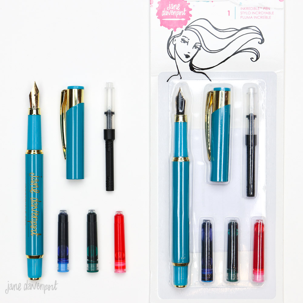 Jane Davenport INKredible Teal Gold fyllepenn turkis