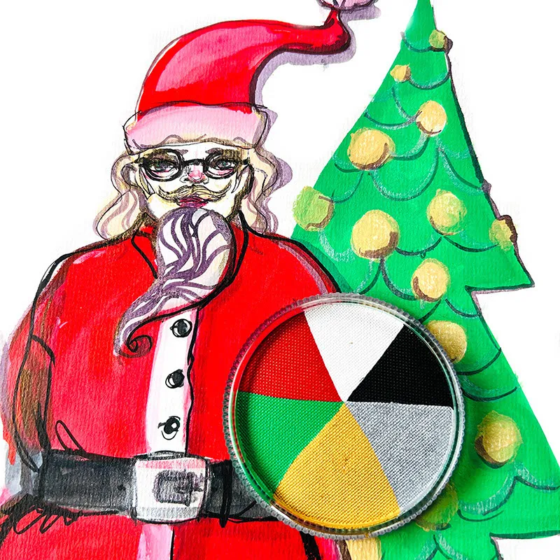Jane Davenport Santa Baby Layercake akvarellpalett julefarger