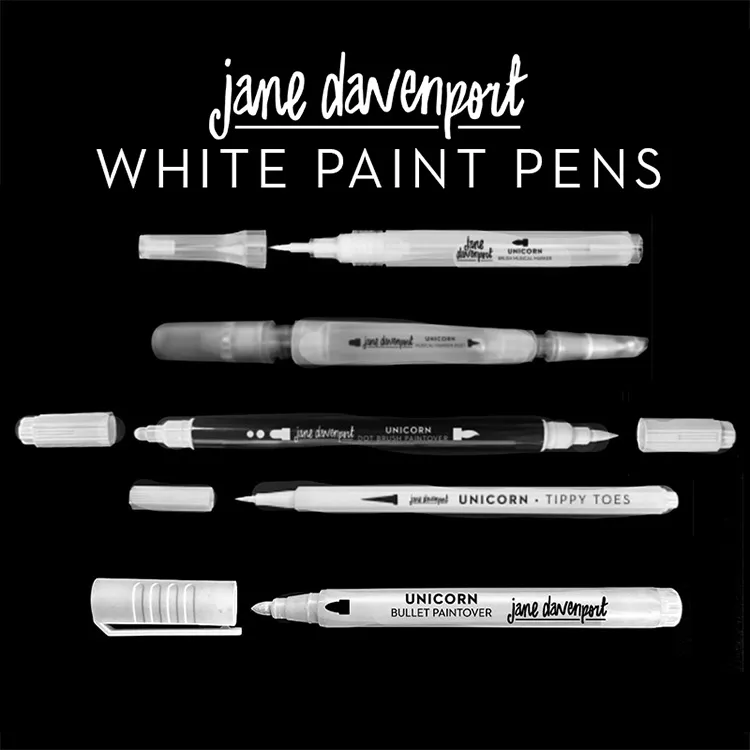 Jane Davenport White malingpenn hvit dekkende