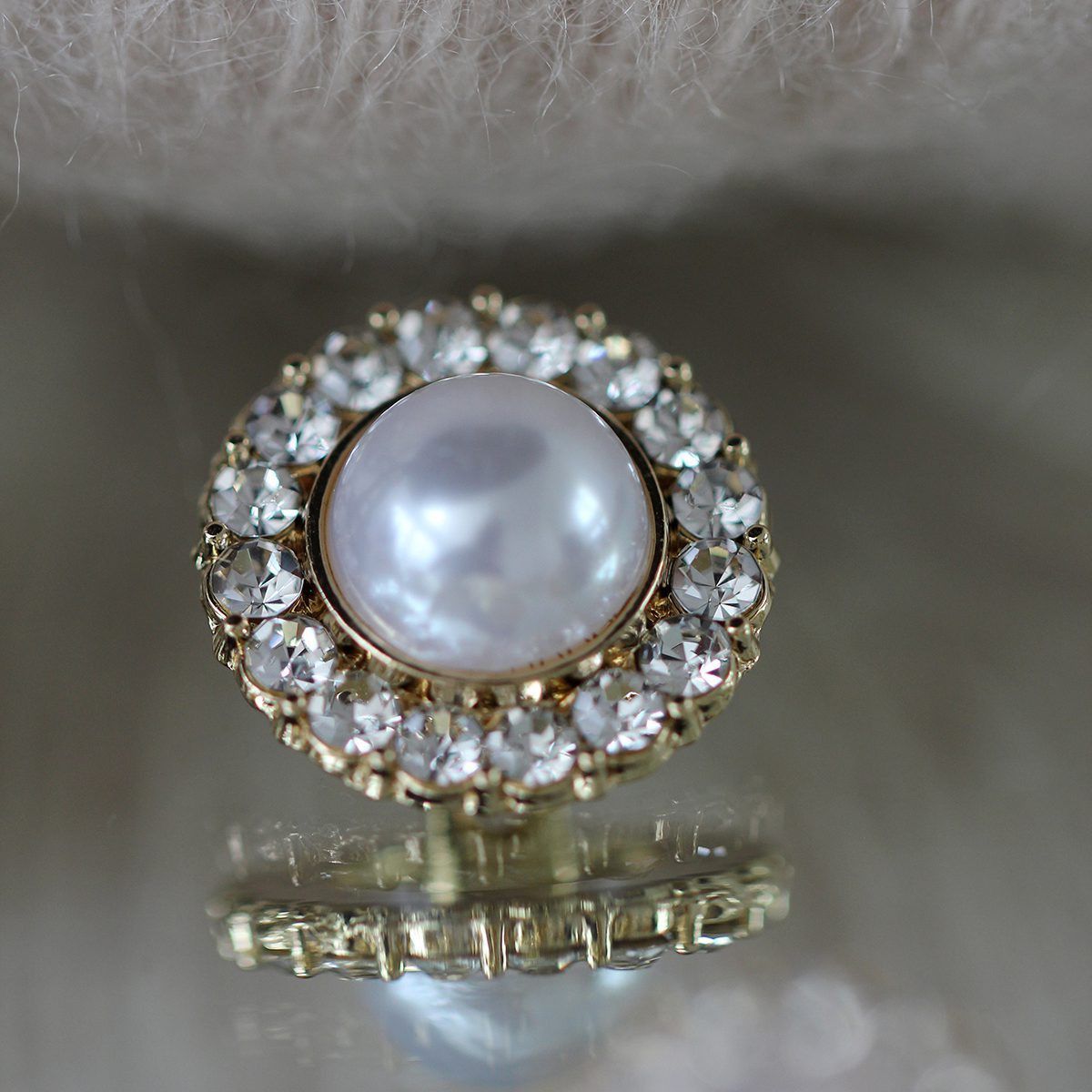 Go Handmade Diamond Pearl knapper 15 mm 4-pak perlemor