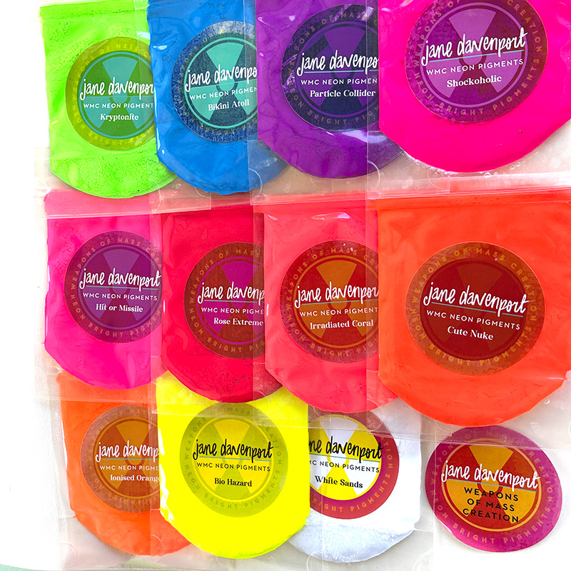 Jane Davenport Neon Pigments pigmentpulver selvlysende