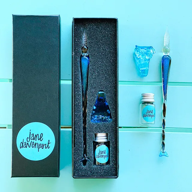Jane Davenport Mermaid Tail Take-a-Dip glasspenn fin tupp